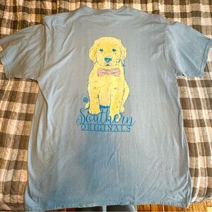 Fruit of the Loom Light Blue Dog Graphic Tee